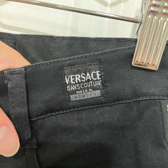 Black Iridescent Versace Jeans Pants - Picture 4 of 6